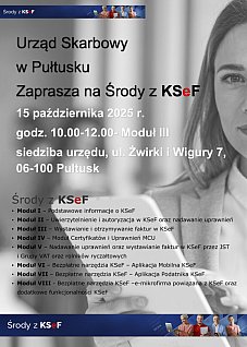 Szkolenie stacjonarne dot. KSeF- Moduł III,