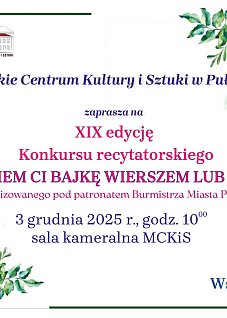  XIX Edycja Konkursu Recytatorskiego