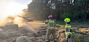 Pożary i wypadek w powiecie pułtuskim. Są ranni