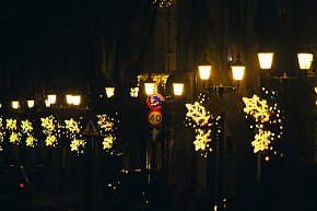 Pułtusk rozświetlony iluminacjami-1963