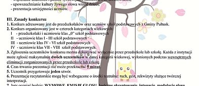 ZAPROSZENIE na XIX Edycję Konkursu Recytatorskiego-800