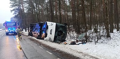 Około 30 osób rannych w wypadku autobusu niedaleko Wyszkowa