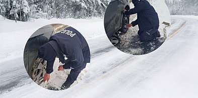 Utknęli na lodzie w centrum Pułtuska. Policja nie zawiodła [FILM]-35278