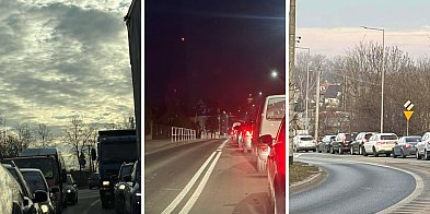 Ruch wahadłowy na moście blokuje miasto Pułtusk-34515