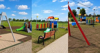 Zakończono budowę placu zabaw przy świetlicy wiejskiej w Lipie