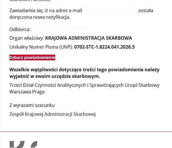Oszuści podszywają się pod KAS i urzędy skarbowe