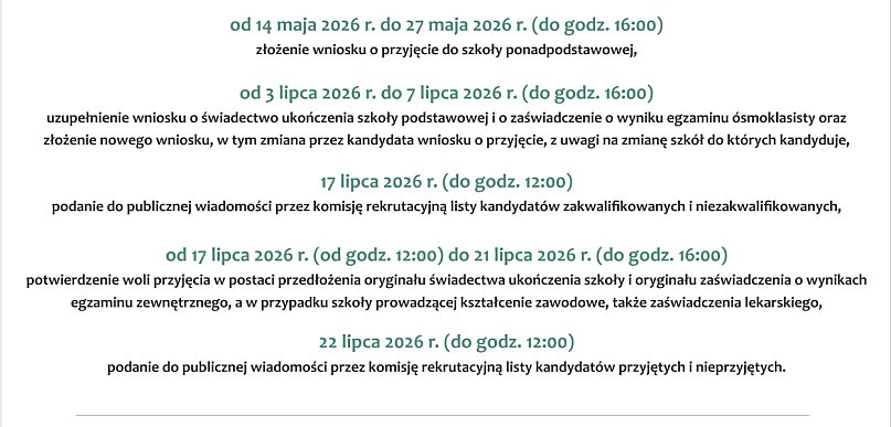 Oferta edukacyjna pułtuskich szkół ponadpodstawowych