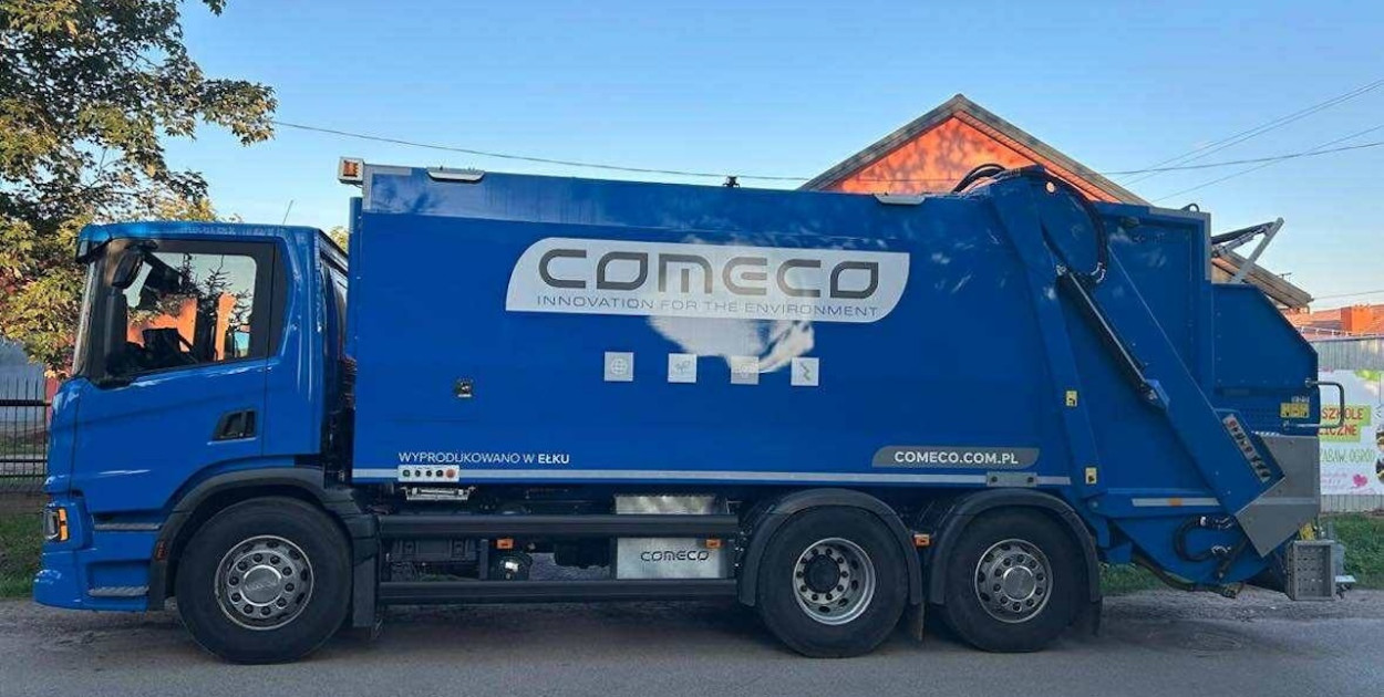 Innowacyjny pojazd Comeco podczas testów w Pułtusku – przyszłość gospodarki odpadami/ Zdjęcie: ECO Pułtusk