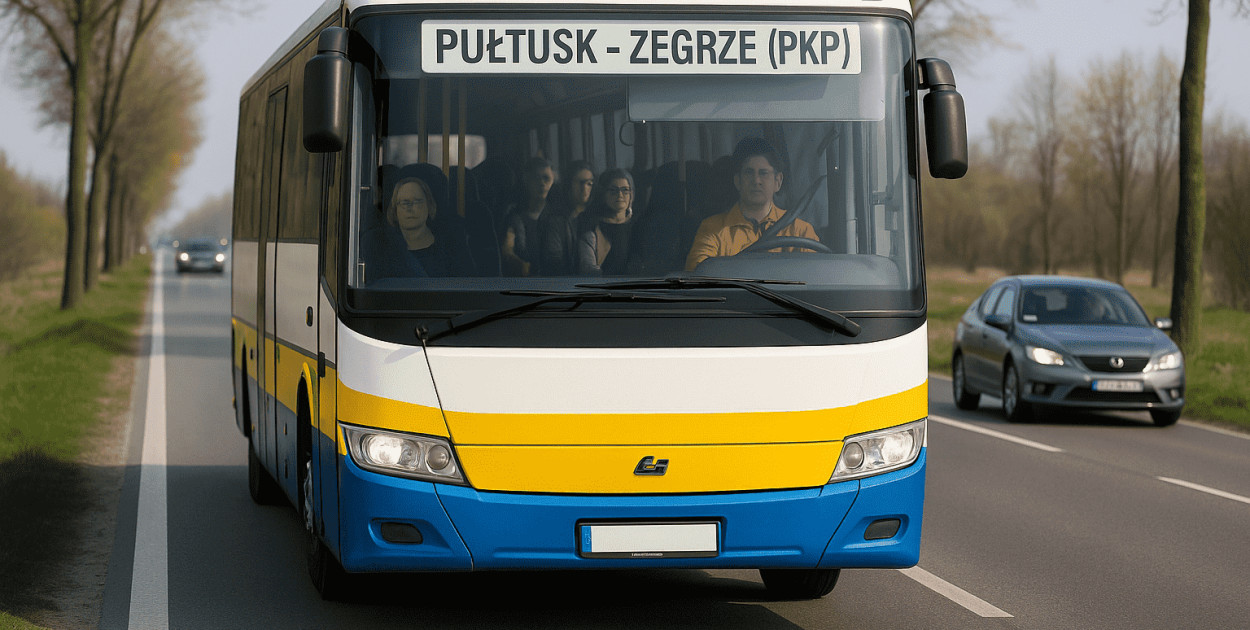 Symbol nowego połączenia Pułtusk–Zegrze 2026/ AI