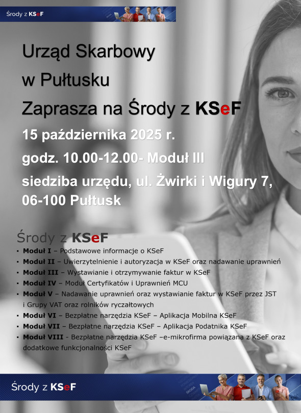 Szkolenie stacjonarne dot. KSeF- Moduł III,