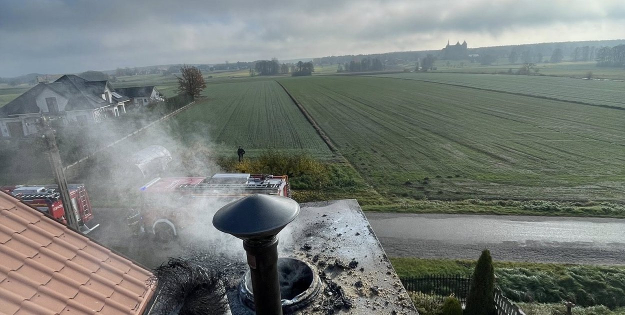 Szybka akcja strażaków zapobiegła tragedii/ OSP Pniewo