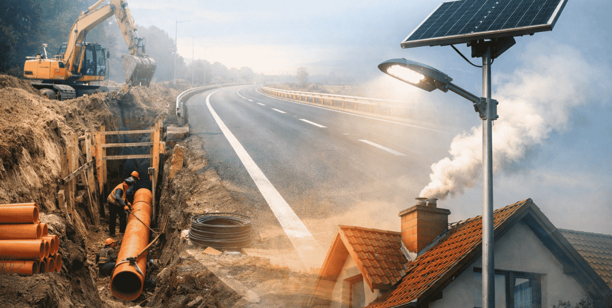 Inwestycje 2025 w powiecie pułtuskim: drogi, woda, kanalizacja i oszczędności