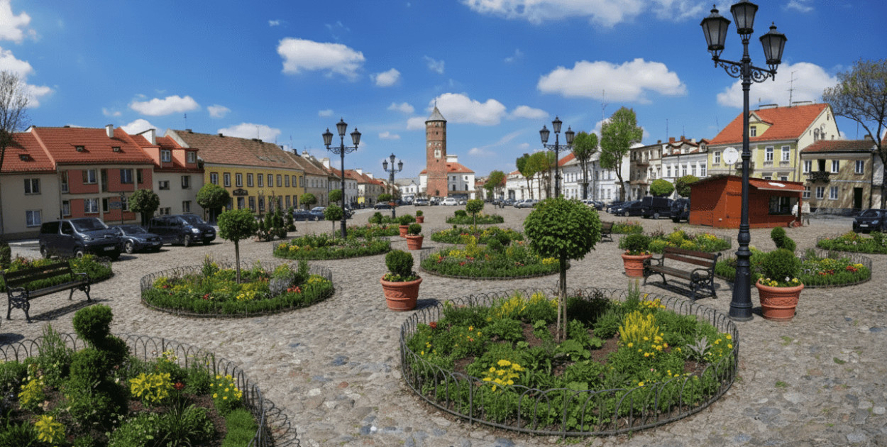 Rynek w Pułtusku i planowane inwestycje miejskie na 2026 rok/ AI