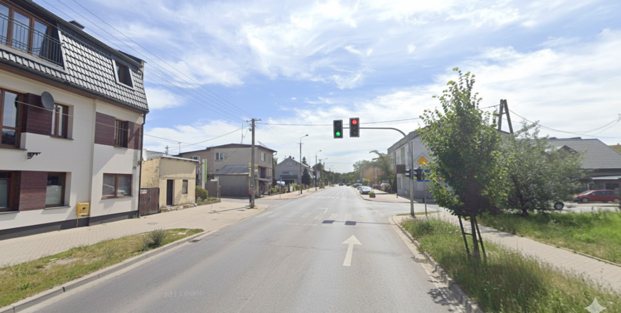 Skrzyżowanie Alei Wojska Polskiego i Alei Tysiąclecia w Pułtusku