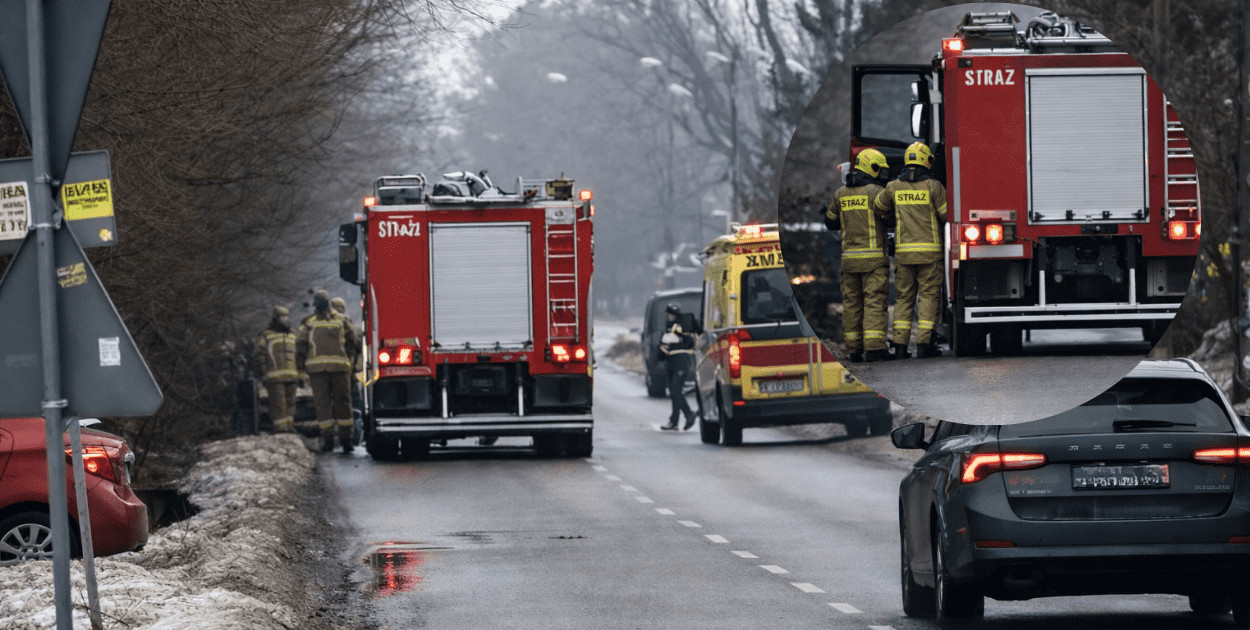 Złe warunki dały o sobie znać. Auto w rowie w Pułtusku