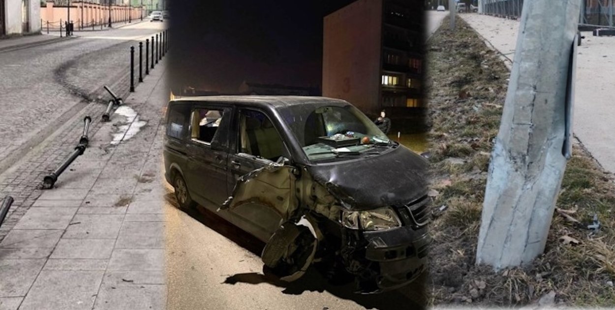 Wjechał na chodnik i uciekł! Dramatyczne sceny w Pułtusku