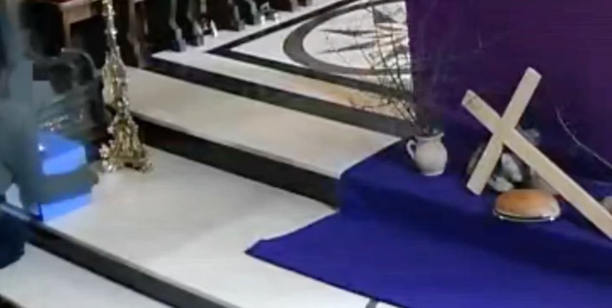 Ukradł datki z kościoła. Nagrała go kamera