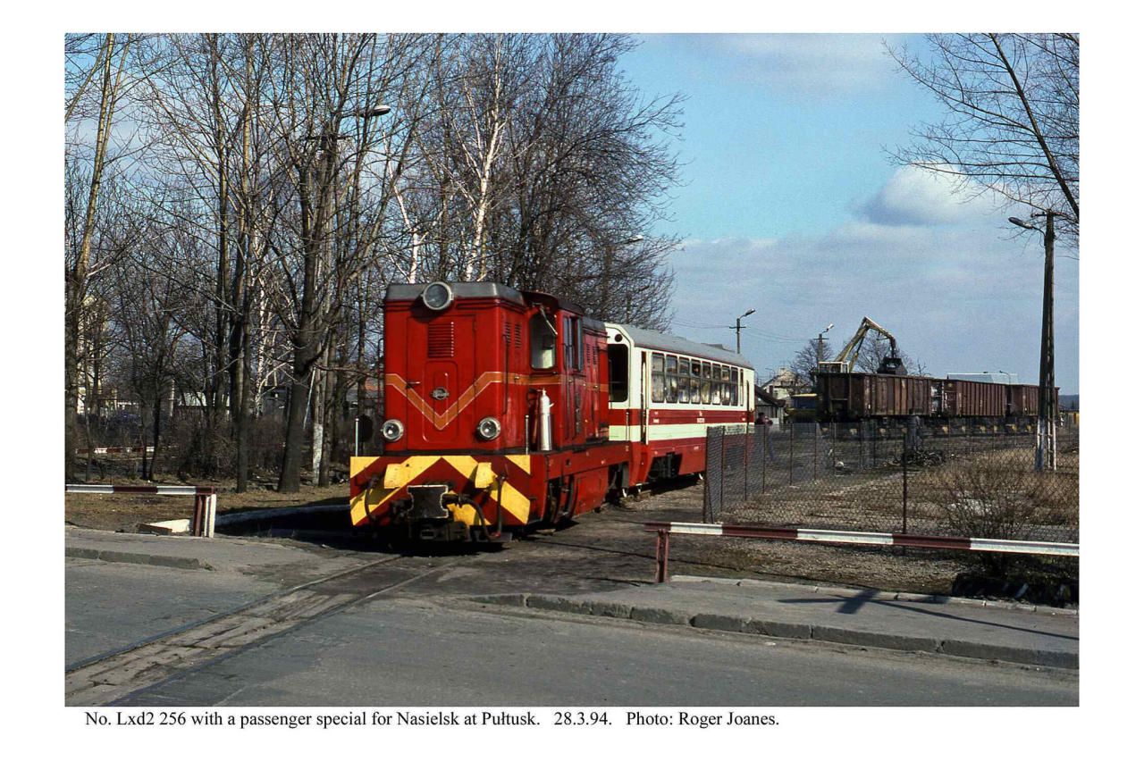 ociąg specjalny z Pułtuska do Nasielska w okolicach Gołądkowa